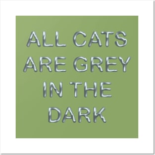 All cats are grey in the dark Posters and Art